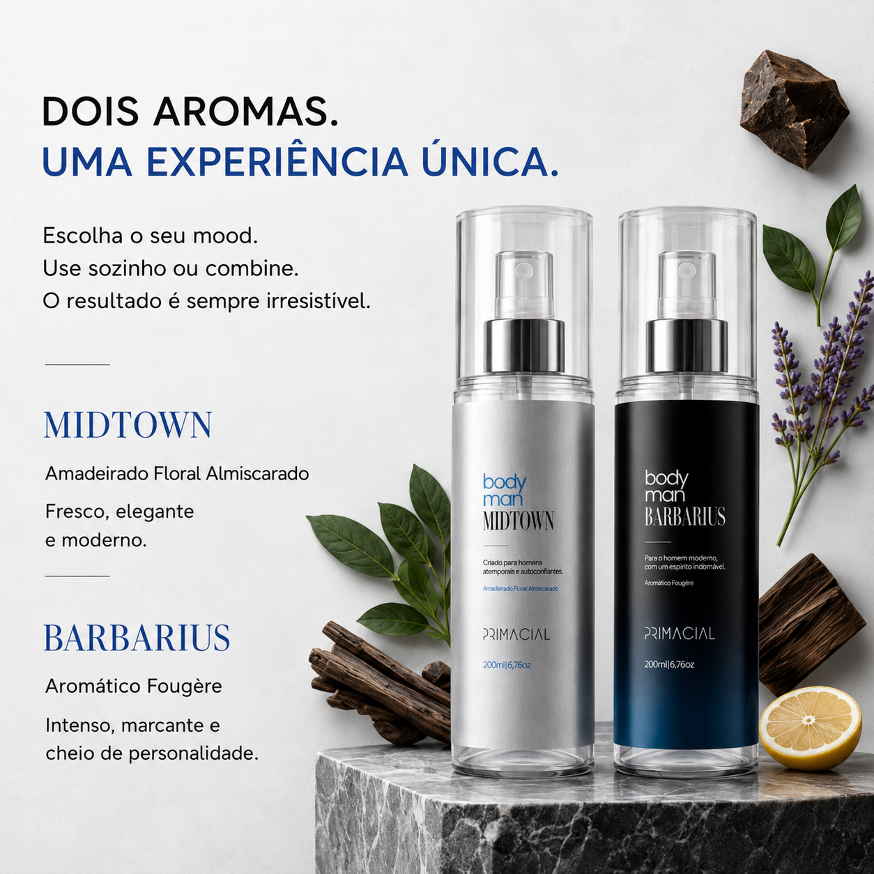 Kit Body Man MIDTOWN + BARBARIUS 200ml