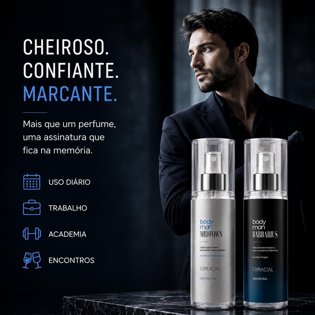 Kit Body Man MIDTOWN + BARBARIUS 200ml